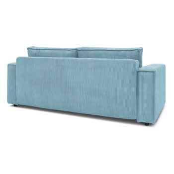Svetlomodrá menčestrová rozkladacia pohovka 245 cm Nihad – Bobochic Paris - Image 11