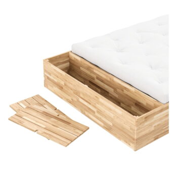 Dvojlôžková posteľ z borovicového dreva s úložným priestorom s roštom v prírodnej farbe 160x200 cm Basement Bed – Karup Design - Image 5