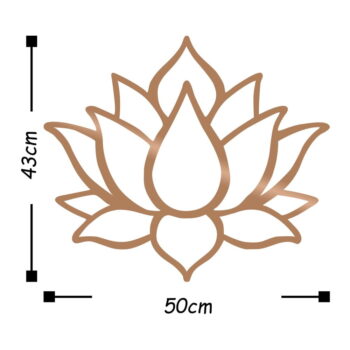 Nástenná dekorácia v zlatej farbe Wallity Lotus - Image 3