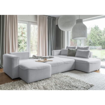Svetlosivá rozkladacia rohová pohovka (do "U") Homely Tommy – Miuform - Image 2