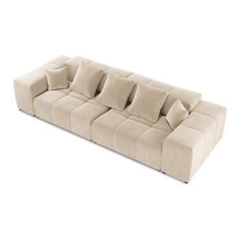 Béžová zamatová pohovka 320 cm Rome Velvet - Cosmopolitan Design - Image 2