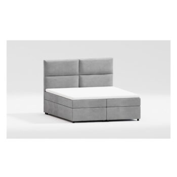 Svetlosivá boxspring posteľ s úložným priestorom 180x200 cm Rico – Ropez - Image 5