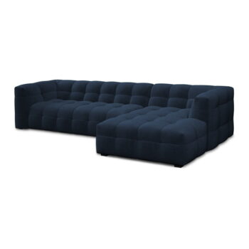 Modrá zamatová rohová pohovka Windsor & Co Sofas Vesta, pravý roh – Obrázok 2