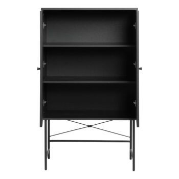 Čierna skrinka v dekore duba 80x135 cm Pensacola – Unique Furniture - Image 3