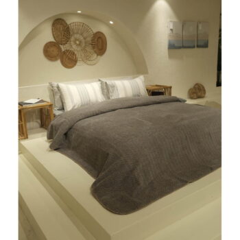 Tmavomodro-béžová prikrývka na dvojlôžko 200x220 cm Twin – Oyo Concept - Image 2
