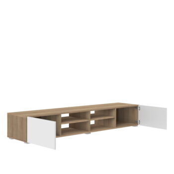 Biely TV stolík v dekore duba 185x31 cm Podium - TemaHome - Image 6