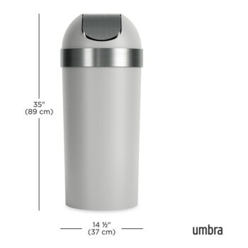 Sivý plastový odpadkový kôš 62 l Venti – Umbra - Image 10