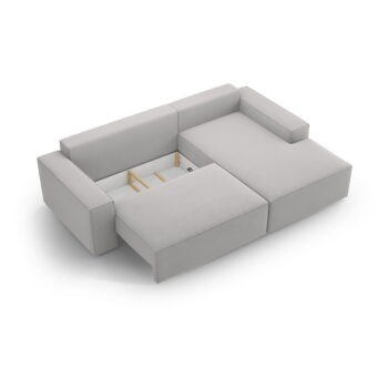 Svetlosivá rozkladacia rohová pohovka (pravý roh) Jodie – Micadoni Home – Obrázok 6