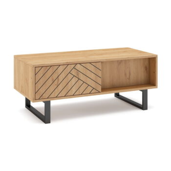 Konferenčný stolík v dekore duba v prírodnej farbe 55x110 cm Madona - Marckeric - Image 11