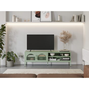 TV stolík v mentolovej farbe 160x50 cm Diora – Marckeric - Image 2