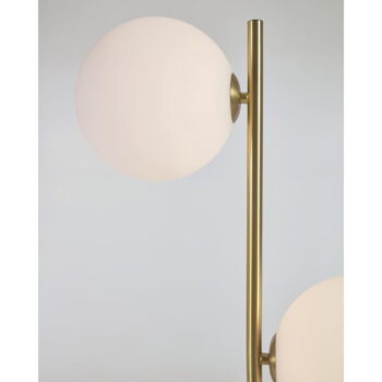 Stojacia lampa v zeleno-zlatej farbe so skleneným tienidlom (výška 161 cm) Lonela - Kave Home - Image 4
