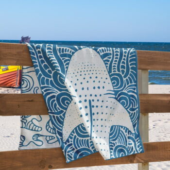 Modrá plážová osuška 90x180 cm Shark - DecoKing - Image 5