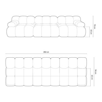 Béžová modulárna pohovka z textílie bouclé 282 cm Bellis – Micadoni Home - Image 8