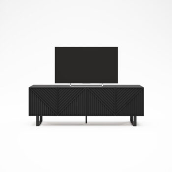 Čierny TV stolík 161x55x35 cm Peta – Marckeric – Obrázok 7