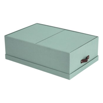 Kartónové úložné boxy s vekom v mentolovej farbe v súprave 3 ks 31x47x15 cm Inge – Bigso Box of Sweden - Image 7