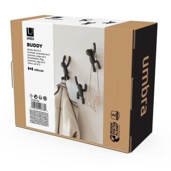 Nástenné plastové háčiky v súprave 3 ks Buddy - Umbra – Obrázok 3