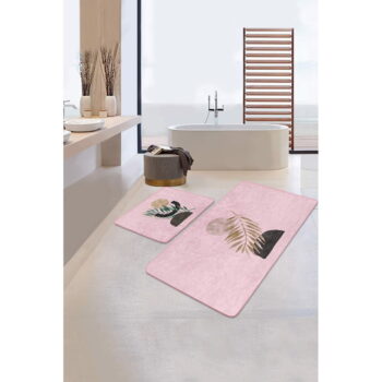 Ružové kúpeľňové predložky v súprave 2 ks 60x100 cm – Mila Home - Image 3