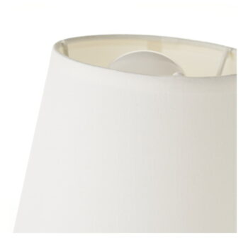Bielo-hnedá keramická stolová lampa s textilným tienidlom (výška 24 cm) – Casa Selección - Image 3