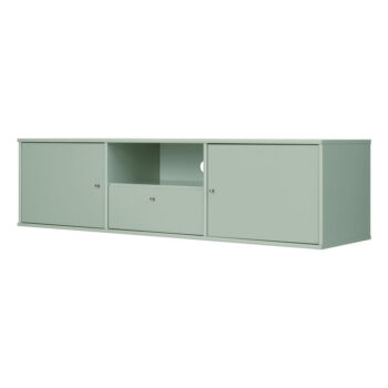 Svetlozelený TV stolík 161x42 cm Mistral – Hammel Furniture – Obrázok 2