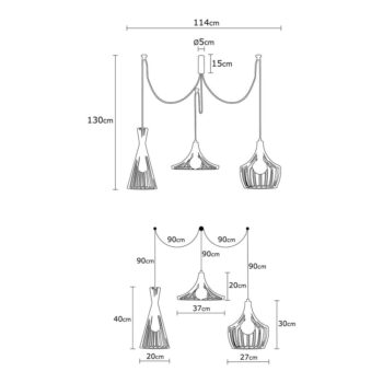 Závesné svietidlo v zlatej farbe Mezopotamya – Opviq lights - Image 7