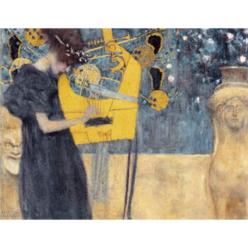 Reprodukcia obrazu Gustav Klimt - Music, 90 × 70 cm