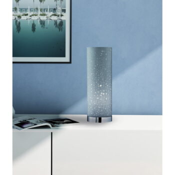 Sivá stolová lampa s textilným tienidlom (výška  35 cm) Thor – Fischer & Honsel - Image 3