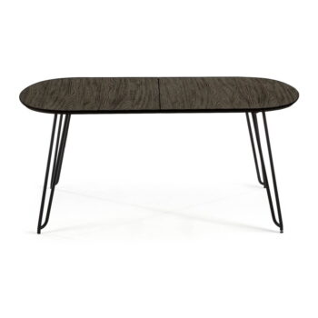 Rozkladací jedálenský stôl s doskou v dekore jaseňového dreva 90x140 cm Norfort – Kave Home - Image 6