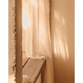 Biely ľanový záves 140x270 cm Malavella – Kave Home - Image 2