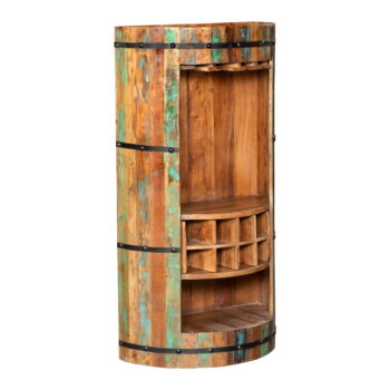 Vinotéka z recyklovaného dreva v prírodnej farbe na 8 fliaš, 60x115 cm Kaveri – Interia Home & Living - Image 10