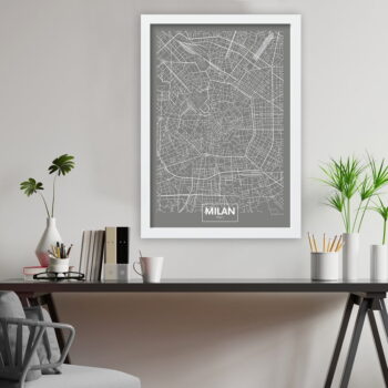 Plagát v ráme 40x55 cm Milan – Wallity – Obrázok 2