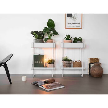 Svetlosivý kovový konzolový stolík 24x48 cm A-Console - Zone - Image 3