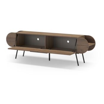 TV stolík v dekore orecha v prírodnej farbe 195x57 cm Saluso – Marckeric - Image 3