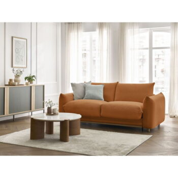 Oranžová rozkladacia pohovka 214 cm Ernest – Bobochic Paris - Image 11