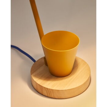 Stolová lampa v horčicovej farbe s kovovým tienidlom (výška 37 cm) Katia – Kave Home - Image 5