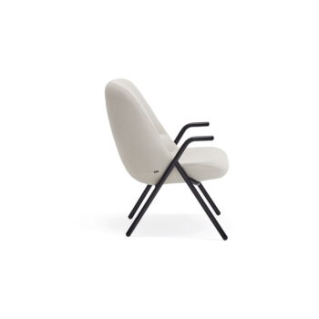Biele kreslo Teulat Dins, výška 90 cm - Image 4
