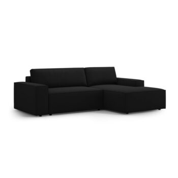 Čierna rozkladacia rohová pohovka (pravý roh) Jodie – Micadoni Home - Image 5
