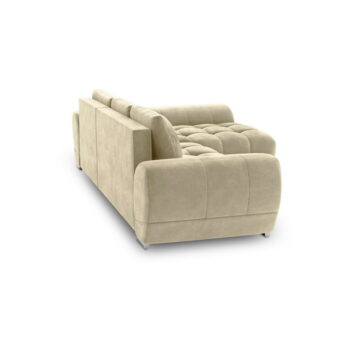 Béžová rozkladacia rohová pohovka so zamatovým poťahom Windsor & Co Sofas Nuage, pravý roh - Image 3