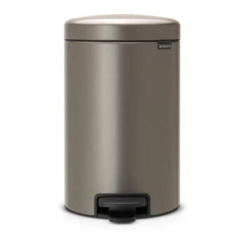 Sivý nášľapný oceľový odpadkový kôš 12 l NewIcon – Brabantia - Image 4