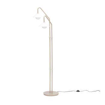 Béžová stojacia lampa so skleneným tienidlom (výška 165 cm) Come – Hübsch – Obrázok 4