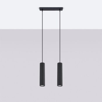 Čierne závesné svietidlo Gleam – Nice Lamps - Image 3