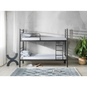 Čierna poschodová detská posteľ 90x190 cm R10 – Kalune Design - Image 2