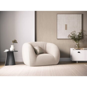 Krémové kreslo z textílie buklé Essen – Cosmopolitan Design – Obrázok 4