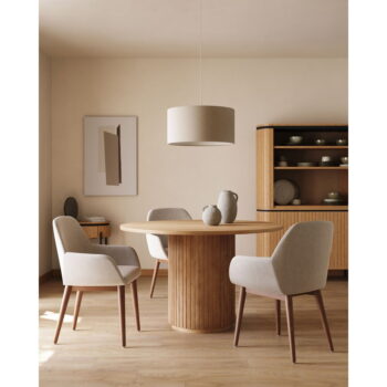 Okrúhly jedálenský stôl z mangového dreva v prírodnej farbe ø 120 cm Licia – Kave Home - Image 2