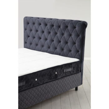 Tmavomodrá boxspring posteľ s úložným priestorom 140x200 cm Sonata – Kalune Design - Image 4