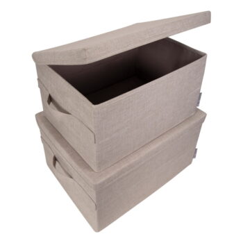 Béžový látkový úložný box s vekom 34x45x25 cm Soft Storage – Bigso Box of Sweden - Image 3