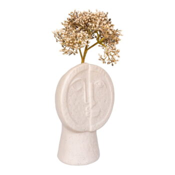 Krémová váza z kameniny (výška 17,5 cm) – House Nordic – Obrázok 4