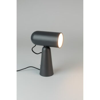 Sivá stolová lampa s kovovým tienidlom (výška 26,5 cm) Vesper – White Label - Image 2