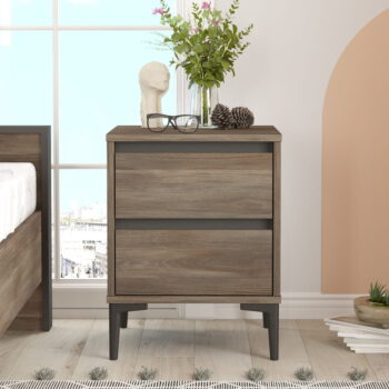 Hnedý nočný stolík Elegance – Kalune Design – Obrázok 3