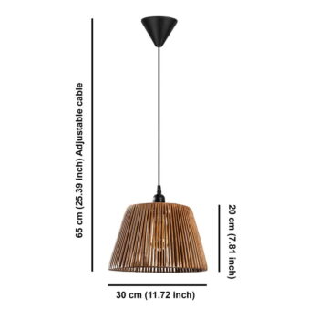 Čierno-béžové závesné svietidlo ø 30 cm Cone – Opviq lights - Image 5