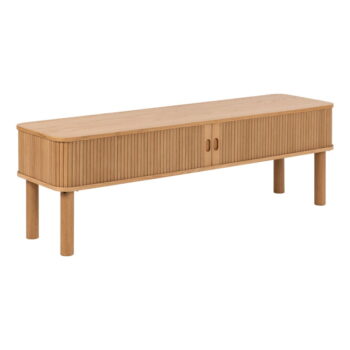 TV stolík v dekore duba v prírodnej farbe 140x45 cm Langley – Actona - Image 2